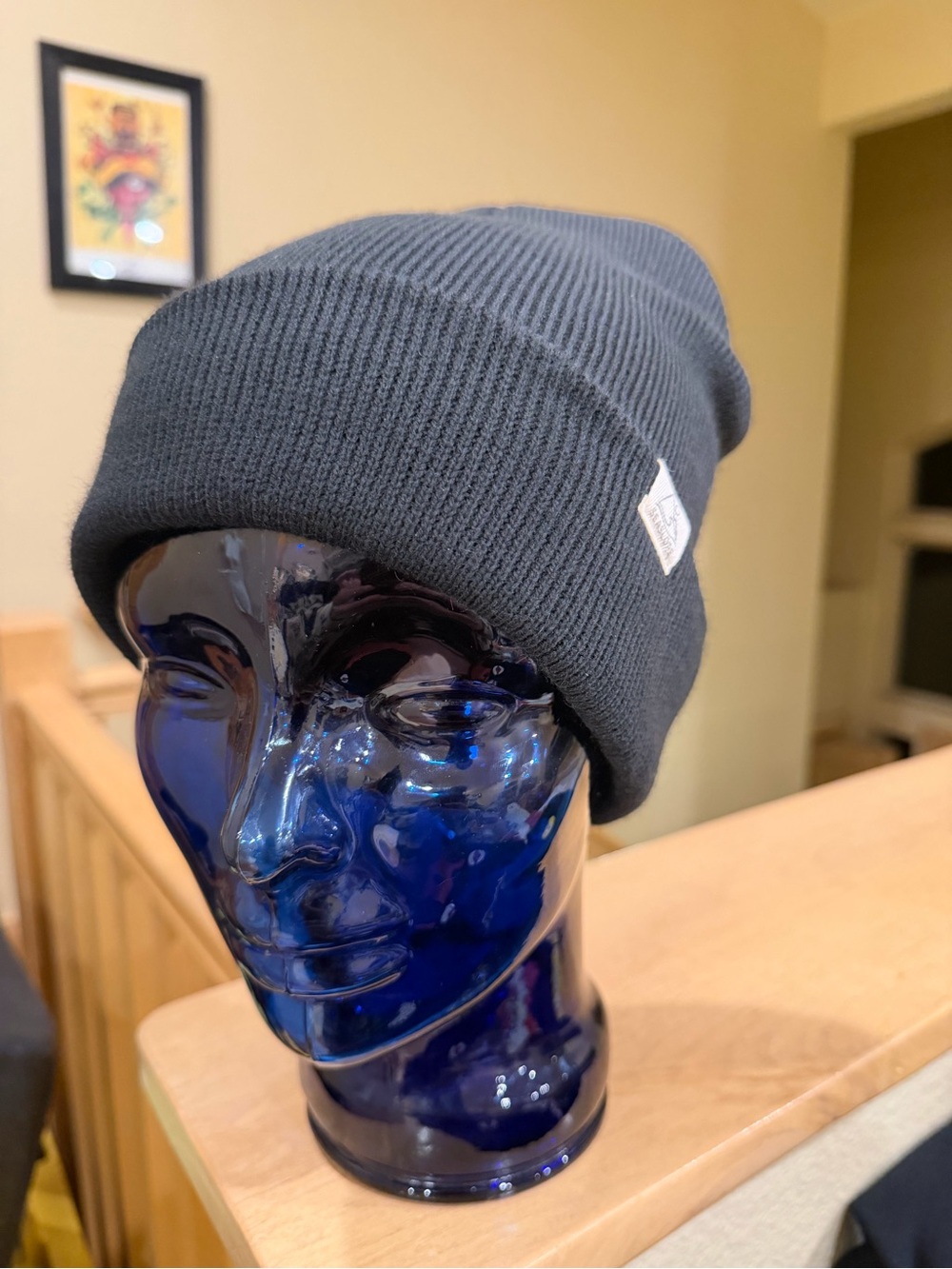 Black Knit Cuffed Beanie - Unbranded
